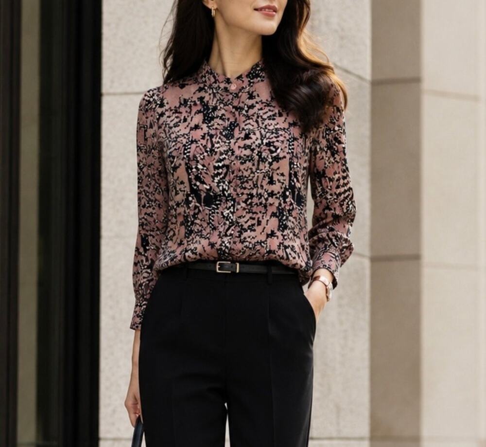 See by Chloe Silk Blouse Parisian Quiet Luxury Workwear Professional Top Size 2